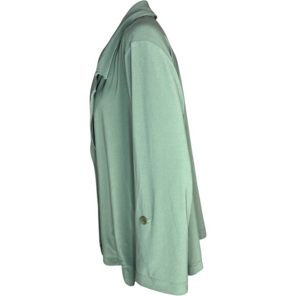 GRAVER Susan Graver LK Luxe Petite Notch Collar Jacket Tarragon X-Large Petite - Picture 6 of 13
